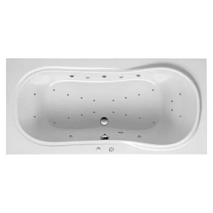 Ottofond Whirlpool Savona - 190 x 90 cm, Sanitäracryl, Weiß, Exklusiv - Ein luxuriöser Whirlpool in Weiß, perfekt für Entspannung. Mit eingebauten Düsen für eine wohltuende Massage.