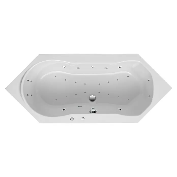 Ottofond Whirlpool Rochelle - 190 x 80 cm, Sanitäracryl, Weiß, Exklusiv - Einbau-Whirlpool mit Düsen für ein entspannendes Badeerlebnis. Die Wanne ist in einem modernen Design gehalten.
