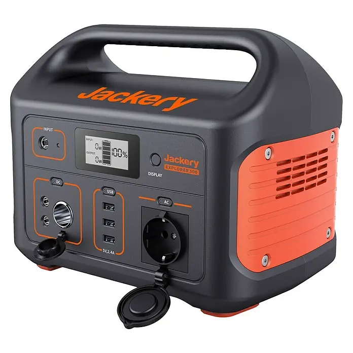 Jackery Estación de energía portátil Explorer 500 Pro EU - 500 Wh, Negro, 24 Ah - Jackery Explorer 500 es una estación de energía portátil con múltiples puertos y una pantalla para ver el estado de carga.