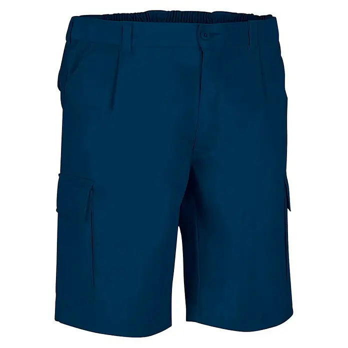 Pantalones cortos de trabajo para hombre Desert - XXXL, Azul - Pantalones cortos cargo azules con cierre de botón y bolsillos laterales, ideales para un look relajado y práctico en el día a día o actividades al aire libre.