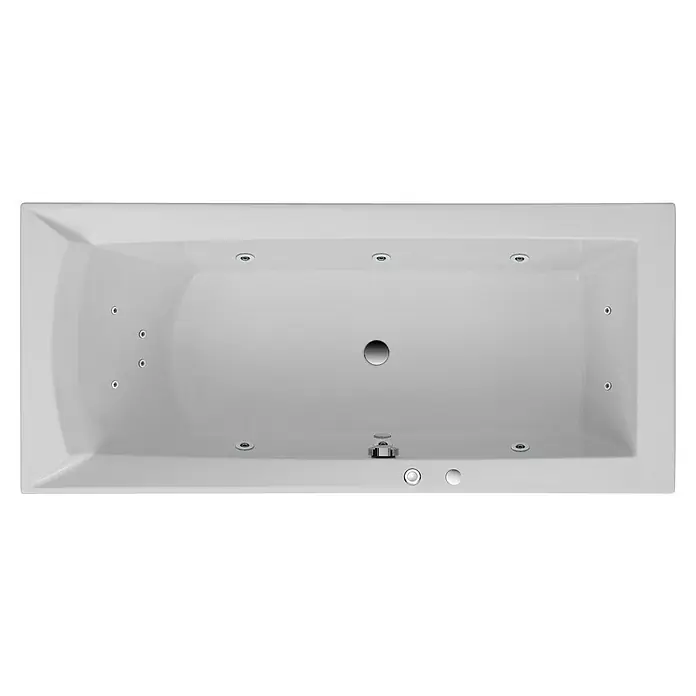 Ottofond Whirlpool Tacoma - 170 x 75 cm, Sanitäracryl, Weiß, Komfort - Ein luxuriöser Whirlpool in Weiß mit eingebauten Düsen für ultimative Entspannung.