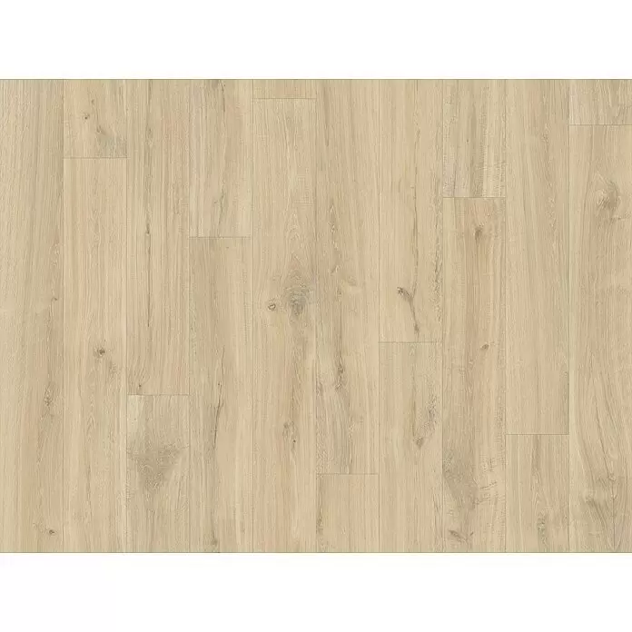 Beauflor PVC-Boden Meterware Athena - 400 cm, Wood 15, Braun/Beige - Heller beige Holzoptik-Laminatboden mit natürlicher Maserung und Ästen.