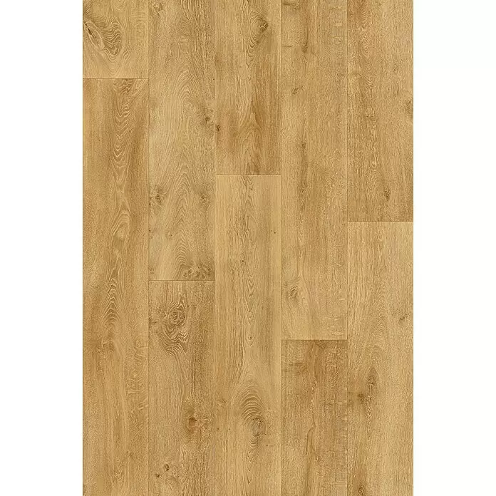 Beauflor PVC-Boden Meterware Themis - Wood 01, Breite: 400 cm, Braun - Helle Holzoptik-Bodenbretter mit natürlicher Maserung.