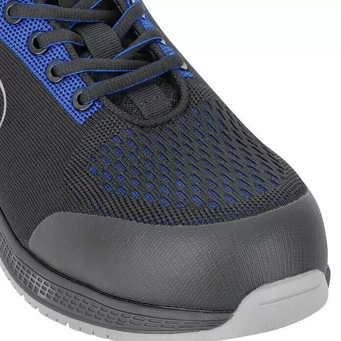Sicherheitshalbschuh Nicky - 45, Schutzklasse nach EN ISO 20345: S1P, Schwarz, Blau - Detailaufnahme