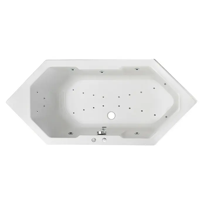 Ottofond Whirlpool Nevada - 180 x 80 cm, Sanitäracryl, Weiß, Premium - Ein luxuriöser Whirlpool in Weiß mit mehreren Düsen für ein entspannendes Badeerlebnis. Die perfekte Ergänzung für jedes Badezimmer.