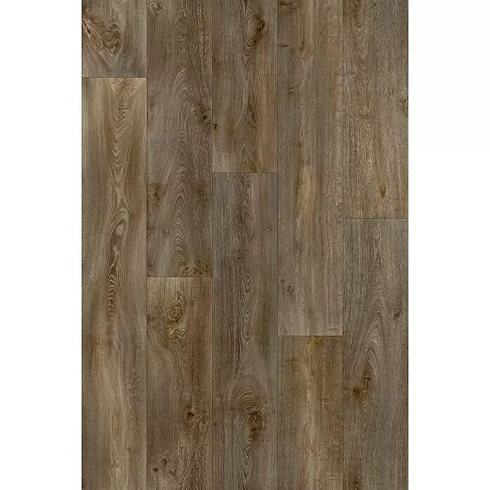 Beauflor PVC-Boden Meterware Cupid - Holzoptik, Breite: 400 cm, Dunkelbraun - Taupefarbene Vinyl-Dielen in Holzoptik mit natürlicher Maserung.