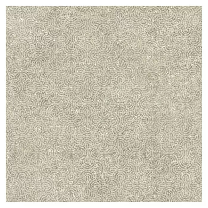 Beauflor PVC-Boden Meterware Calypso - Sonstige, Breite: 400 cm, Beige - Helle, beigefarbene Fliese mit texturiertem, geometrischem Halbkreis-Muster.