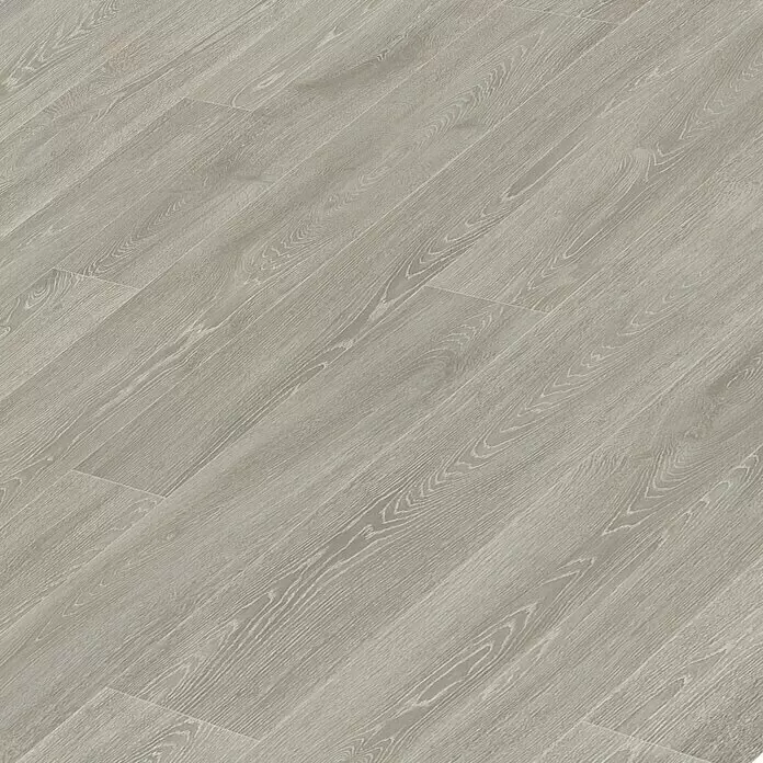 Beauflor PVC-Boden Meterware Athena - 400 cm, Grau - Hellgraue Fußbodenpaneele in Holzoptik.