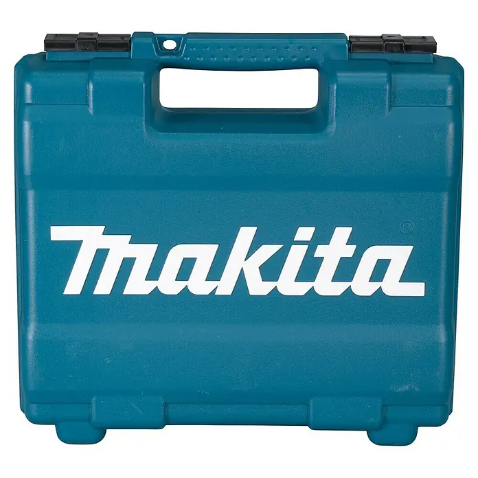 Makita Werkzeugkoffer E-06270L x B x H: 340 x 315 x 111 mm, Stahl, 212 -tlg. - Makita Werkzeugkoffer in auffälligem Türkis mit weißem Logo für sicheren Transport und Aufbewahrung von Werkzeugen.