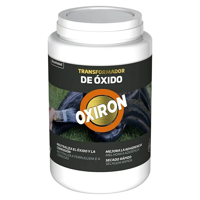 Oxiron Imprimación Convertidor de Óxido - Incoloro, 750 ml - Bote de convertidor de óxido Oxiron de AkzoNobel, ideal para neutralizar el óxido y mejorar la adherencia con secado rápido.
