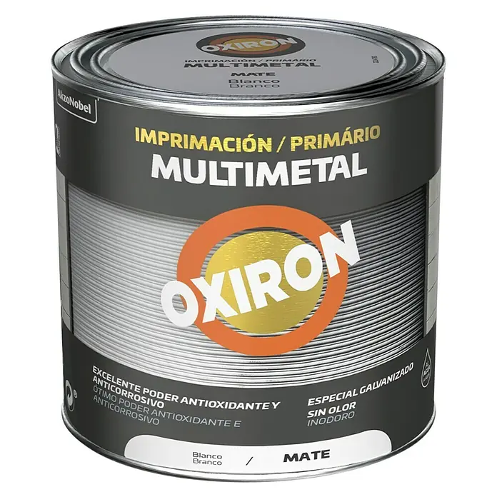 Oxiron Imprimación Multimetal - Blanco, 2,5 l - Una lata de imprimación Oxiron Multimetal en blanco, ideal para preparar superficies metálicas para capas de pintura posteriores.