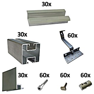 Absaar Befestigungs-Set (330 -tlg., Passend für: 15 Solarmodule)