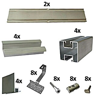 Absaar Befestigungs-Set (46 -tlg., Passend für: 2 Solarmodule)