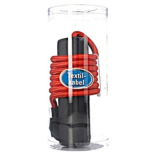 UniTEC Produžni kabel s utičnicama (3-struko, Crno-crvene boje, Dužina kabela: 1,4 m, Bez prekidača)