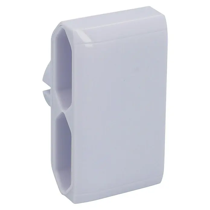 UniTEC Euro-Adapter - 1.250 W - Weiße Kartuschenpresse-Düse mit zwei Löchern und seitlicher Aussparung für eine gleichmäßige Verteilung der Dichtmasse.
