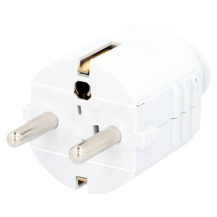 UniTEC Schutzkontaktstecker (Weiß, 250 V) | BAUHAUS