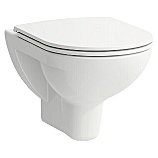 Laufen Wand-WC-Set Pro (Spülrandlos, Mit schmutzabweisender Glasur, Spülform: Tief, WC Abgang: Waagerecht, Weiß)