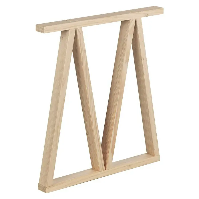 Astigarraga Pata para muebles Bok - L x An x Al: 5,8 x 64 x 75 cm, Natural, 2 posiciones - Caballete de madera, perfecto para cualquier proyecto de construcción. Su robusta construcción garantiza estabilidad para todo trabajo.