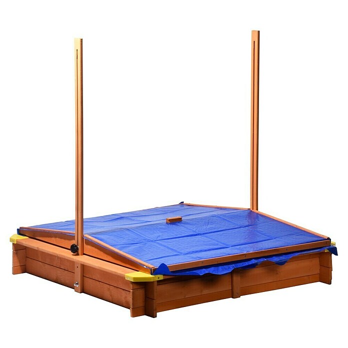 Dobar Sandkasten (117 x 117 x 117 cm, Holz, Höhenverstellbares Dach)
