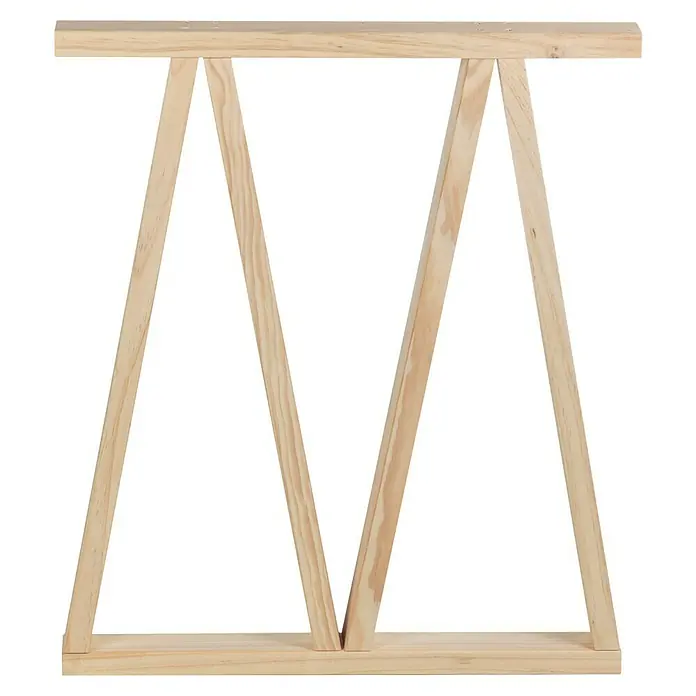Astigarraga Pata para muebles Bok - L x An x Al: 5,8 x 64 x 75 cm, Natural, 2 posiciones - Tendedero de ropa de madera en forma de una "M", ideal para secar ropa. Práctico y ahorra espacio.