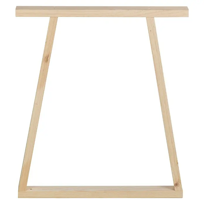 Astigarraga Pata para muebles Bok - L x An x Al: 5,8 x 64 x 75 cm, Natural, 4 posiciones - Marco de caballete de madera, ideal para exhibir obras de arte. El marco es de color claro y tiene un diseño sencillo.