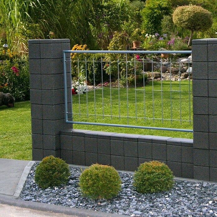 Gartenmauer Ambienta40 x 20 x 20 cm, Anthrazit, Beton Unknown