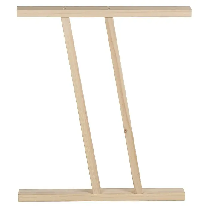 Astigarraga Pata para muebles Bok - L x An x Al: 5,8 x 64 x 75 cm, Natural, 4 posiciones - Caballete de madera marrón claro para suministros de artista, con un diseño sencillo e ideal para lienzos o presentaciones.