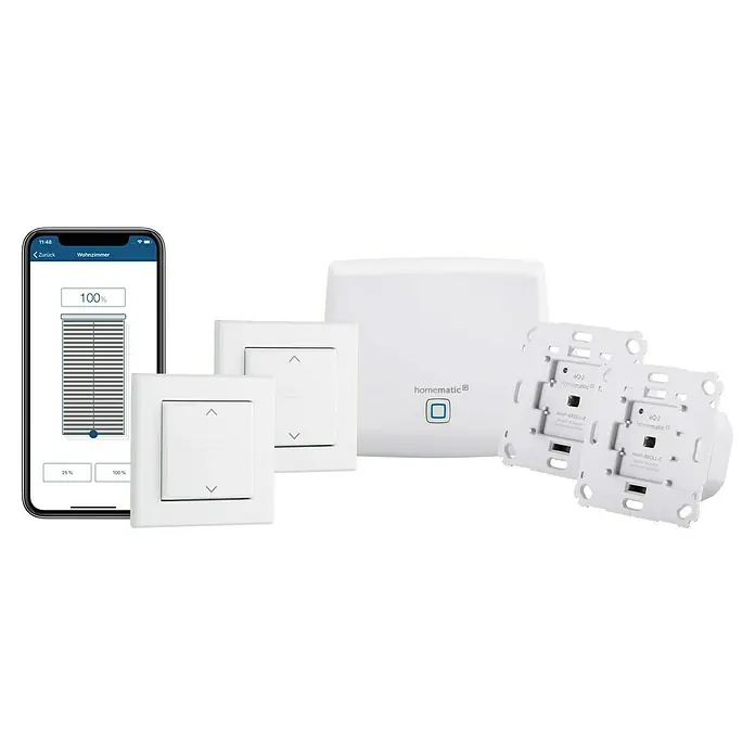 Homematic IP Starter-Set Beschattung HmIP-SK20Smarte Steuerung: Homematic IP App