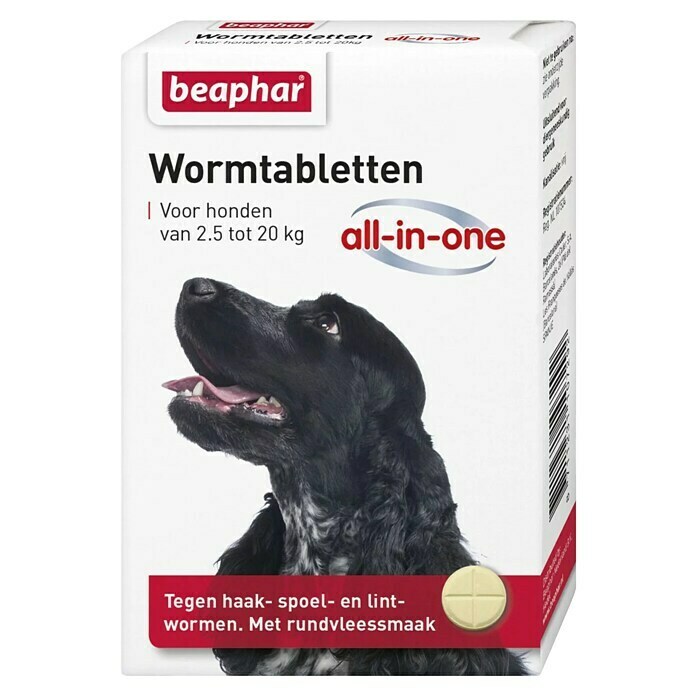 Afbeelding van Beaphar Ontwormingsmiddel A-I-O H Tabletten voor honden tot 20 kg Honden