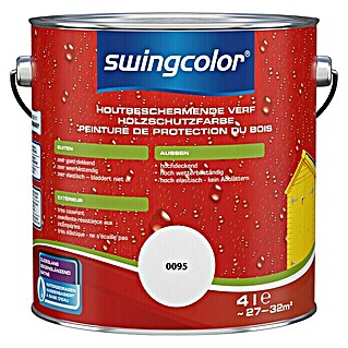 swingcolor Houtbeschermende verf Wit (Wit, 4 l, Zijdeglans)