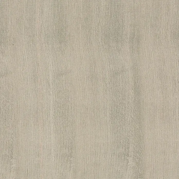 Profiles and more Sockelleiste KU51L Sherwood Eiche Grau - 240 cm x 15 mm x 50 mm - Das Bild zeigt ein Muster aus hellem, strukturiertem Holz, ideal für Möbeloberflächen und Innenausbau.