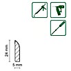 PLAKPLINT 240CM ALUM. COLOR FOFA024  5X24MM