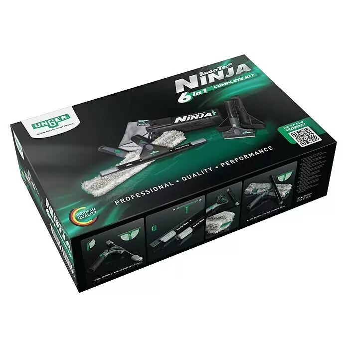 Unger Glasreinigungs-Set Ninja 6in1 Complete Kit6 -tlg.