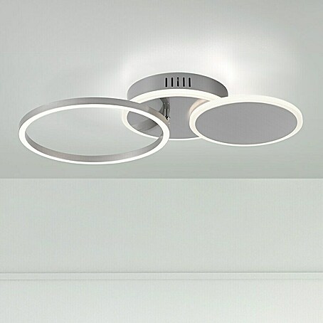 Just Light LED-Deckenleuchte SEVENT (29 W, L x B x H: 50 x 33,4 x 8,2 cm, Stahl, Warmweiß)