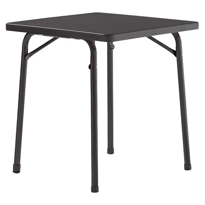 Sieger Balkontisch - L x B x H: 70 x 70 x 72 cm, Stahl, Mecalit, Klappbar, Quadratisch, Anthrazit - Schwarzer Klapptisch mit quadratischer Tischplatte und robustem Metallgestell. Ideal für kleine Räume und den flexiblen Einsatz.