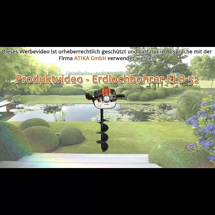 Atika Erdlochbohrer ELB 52 - 2,2 kW - ATIKA Produktfilm - Erdlochbohrer ELB 52