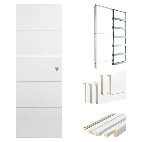 Solid Elements  Set para puertas correderas Mannheim con estructura