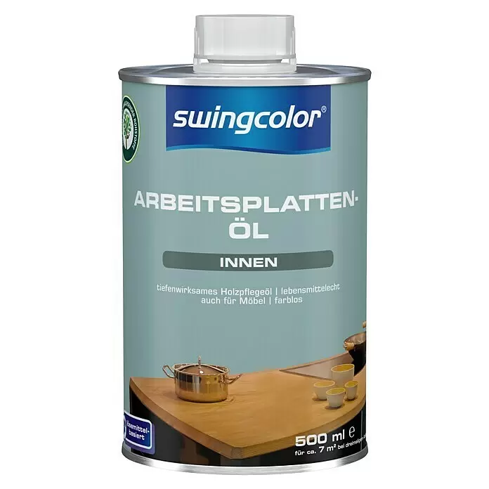swingcolor ArbeitsplattenölLebensmittelecht, Farblos, 500 ml, Lösemittelbasiert