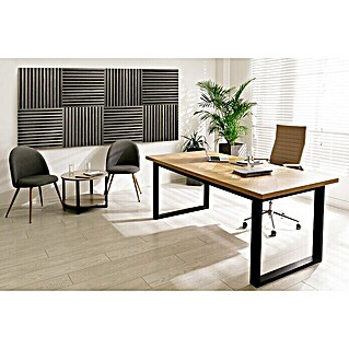 FibroTech Akustikpaneel SQUARE (Grey Oak, 520 x 520 x 22 mm, Anzahl Paneele: 2 Stk.)