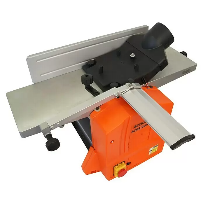 Atika Hobelmaschine ADH 204 - 1.500 W - Orange-silberne ATIKA ADH 204 Hobelmaschine mit schwarzem Absaugstutzen.