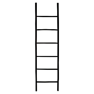 Toallero de pie escalera de 6 niveles (Altura: 190 cm, Negro)