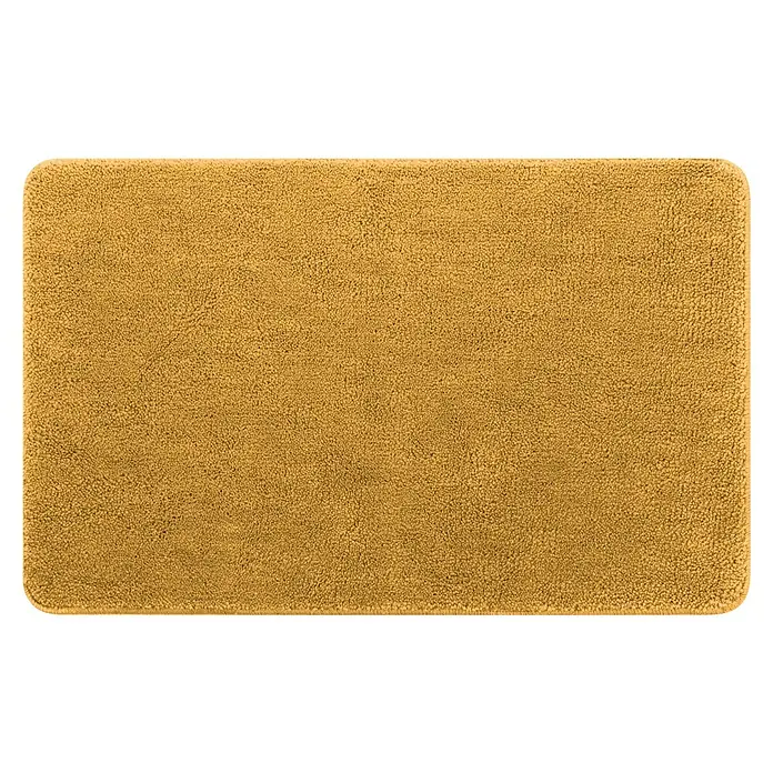 Spirella Alfombra de baño Rosario - 80 x 50 cm, Poliéster, Azafran - Alfombra de baño dorada con textura suave. Ideal para confort y estilo en cualquier baño, la alfombra ofrece calidez y una sensación agradable bajo los pies.