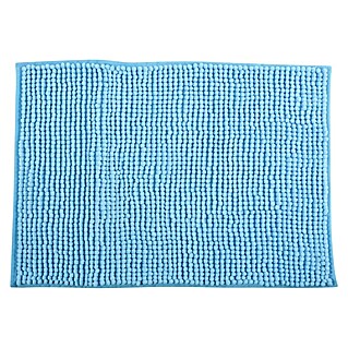 MSV Alfombra para baño Chenille (40 x 60 cm, Azul claro)