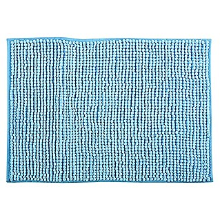 MSV Alfombra para baño Chenille (50 x 80 cm, Azul claro)