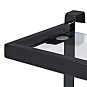 Toallero auxiliar con repisa (1 estante, Negro, Mate) | BAUHAUS