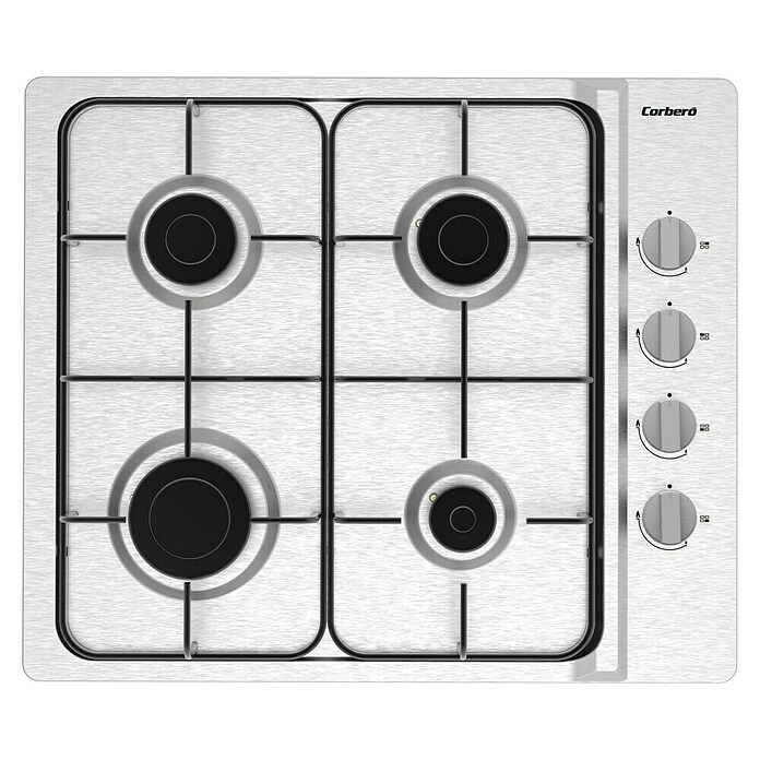 Corberó Placa de cocción CPGS423X (L x An: 51 x 60 cm, Número de quemadores de gas: 4 ud.) | BAUHAUS