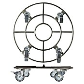 Plantenroller (Ø x h: 38 x 9 cm, Metaal, Metaal mat, Max. belasting: 200 kg) | BAUHAUS