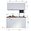 Respekta Singleküche Luis (Breite: 150 cm, Weiß, Mit Elektrogeräten, Mikrowelle) | BAUHAUS