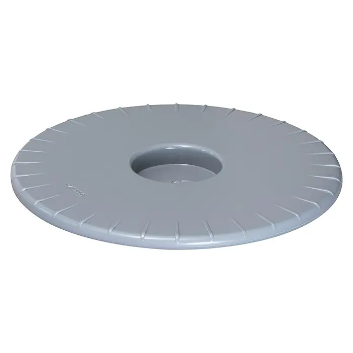 Wagner System Pflanzenroller Ultraflat - Ø x H: 30 x 3 cm, Kunststoff, Grau, Max. Belastung: 100 kg - Grauer, runder Pflanzroller von Wagner mit zentraler Aussparung und umlaufenden Rillen für leichte Bewegung von Topfpflanzen.
