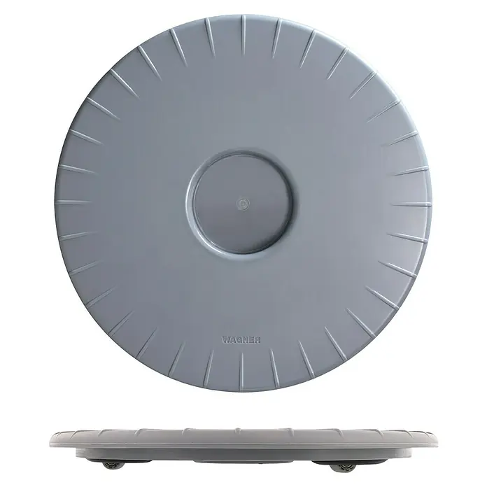 Wagner System Pflanzenroller Ultraflat - Ø x H: 30 x 3 cm, Kunststoff, Grau, Max. Belastung: 100 kg - Produktbild eines grauen Wagner Möbelrollers. Hilfreich zum einfachen Bewegen von Möbeln.
